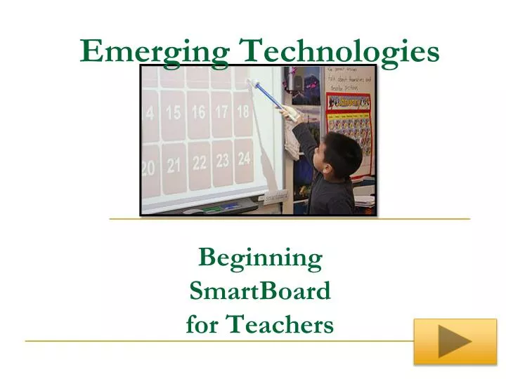 emerging technologies beginning smartboard for teachers