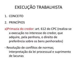 execu o trabalhista