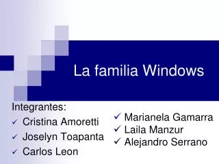 la familia windows