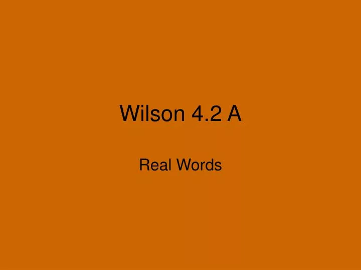 wilson 4 2 a