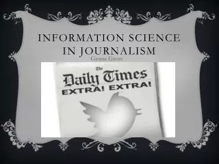 Information science in journalism