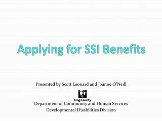 Applying for SSI Benefits