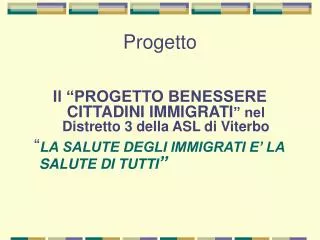 progetto