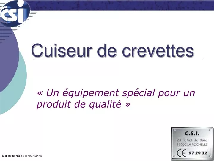 cuiseur de crevettes