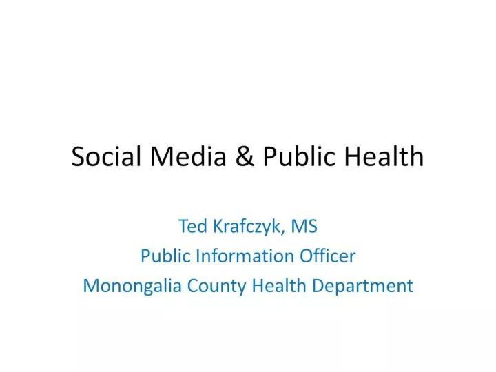 social media public health