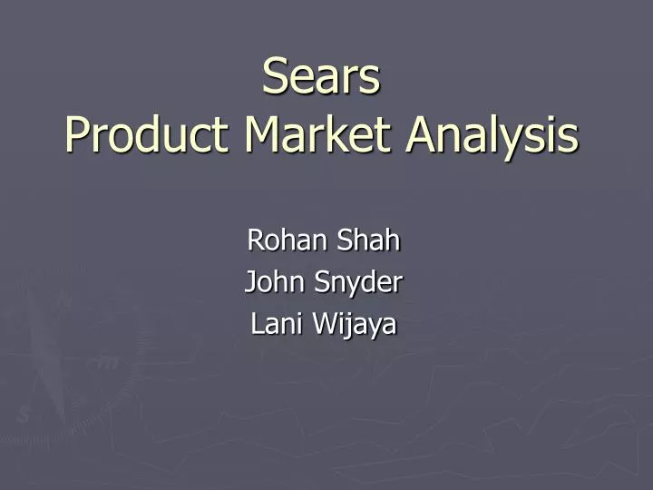 sears product market analysis