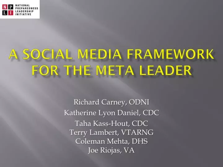 a social media framework for the meta leader
