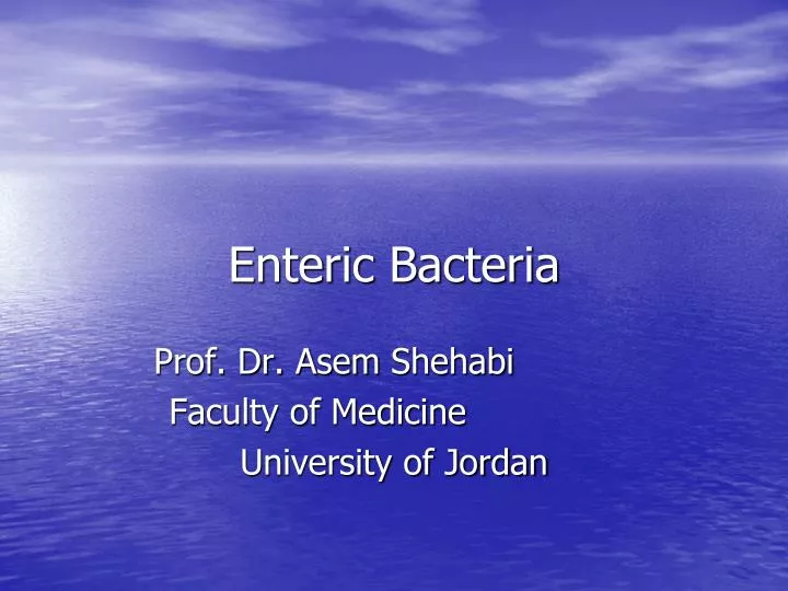 enteric bacteria