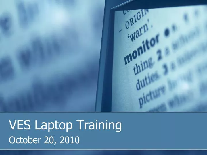 ves laptop training