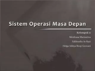 sistem operasi masa depan