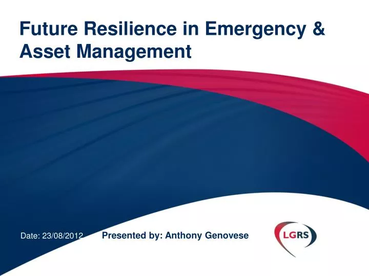 future resilience in emergency asset management