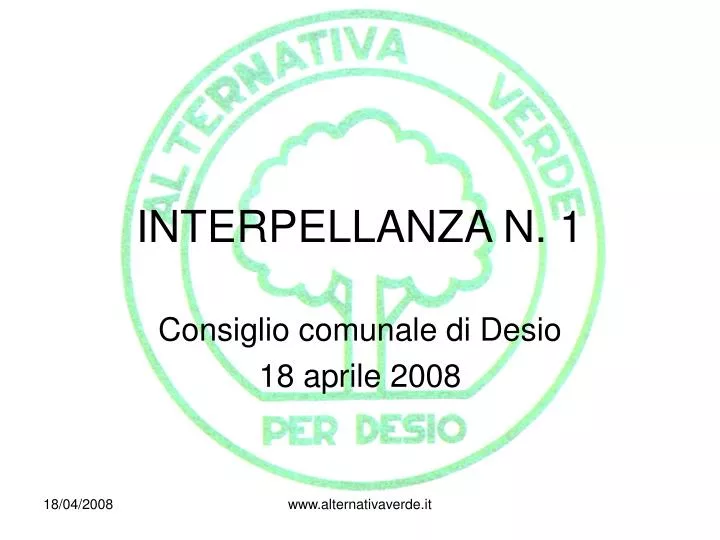 interpellanza n 1