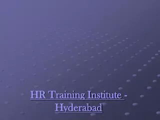 HR Training Institute Hyderabad, Core HR Program