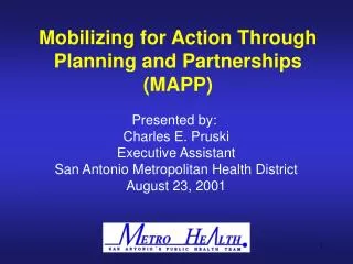 Mobilizing for Action Through Planning and Partnerships (MAPP)