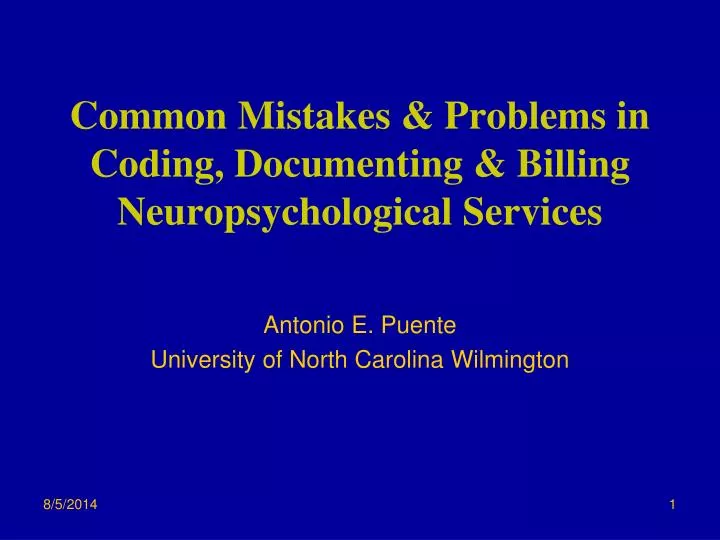 common mistakes problems in coding documenting billing neuropsychological services