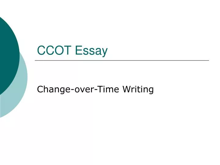 ccot essay
