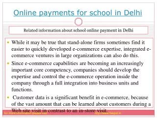Tips for choosing the best online payment for school in Delh