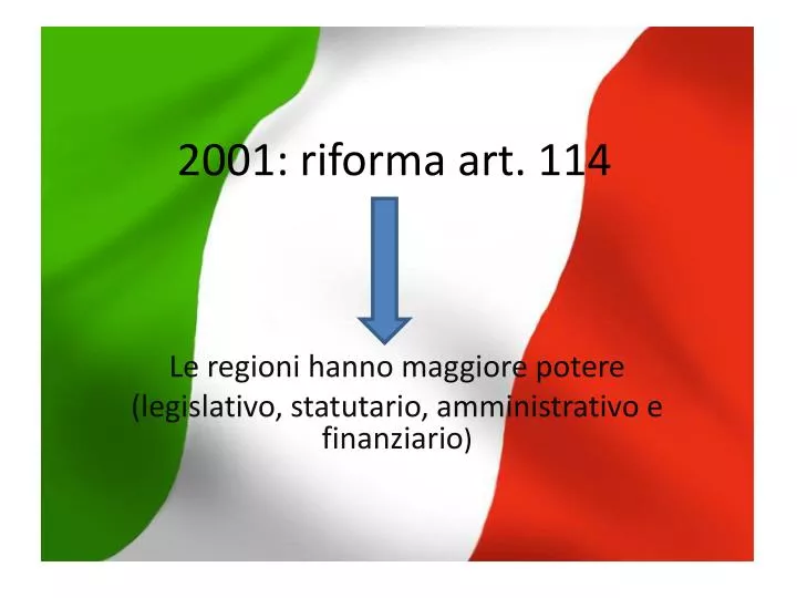 2001 riforma art 114
