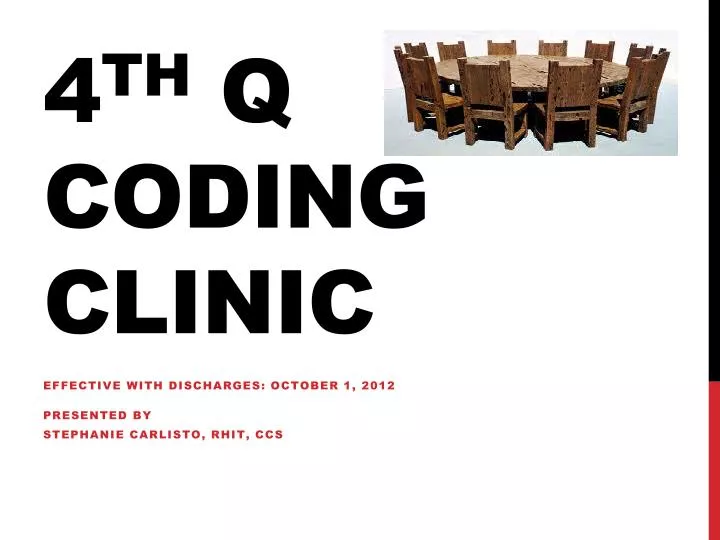 4 th q coding clinic