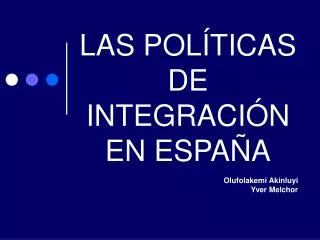 las pol ticas de integraci n en espa a