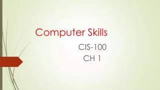 Computer Skills
