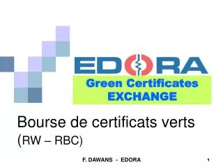 bourse de certificats verts rw rbc