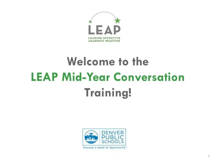 welcome to the leap mid year conversation training