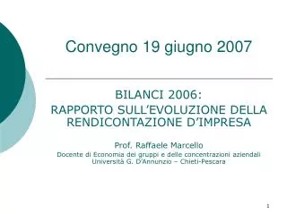 convegno 19 giugno 2007