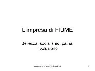 l impresa di fiume