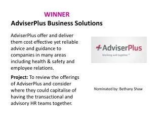 WINNER AdviserPlus Business Solutions