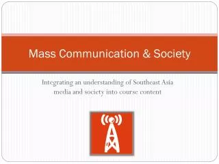 Mass Communication &amp; Society