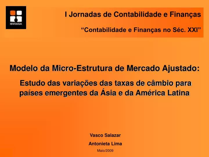 i jornadas de contabilidade e finan as contabilidade e finan as no s c xxi