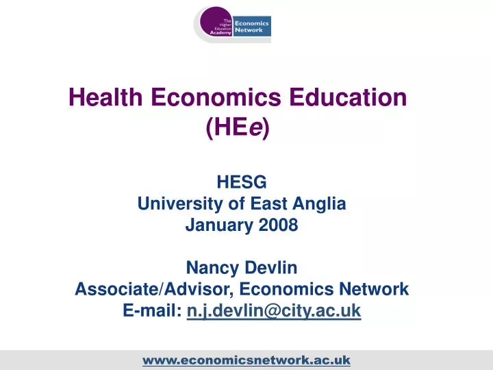 health economics education he e