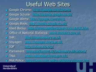 Useful Web Sites