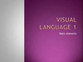visual language 1
