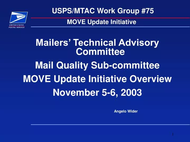 usps mtac work group 75