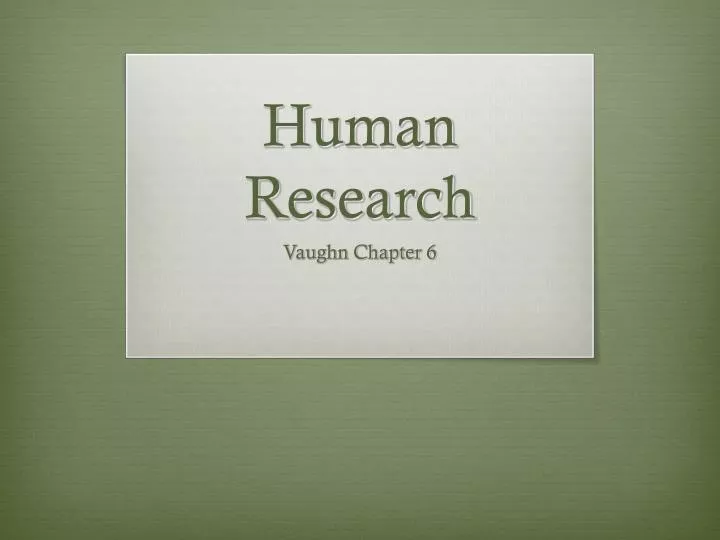 human research