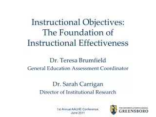 Instructional Objectives: The Foundation of Instructional Effectiveness