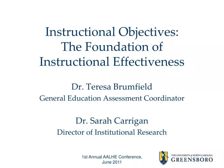 instructional objectives the foundation of instructional effectiveness