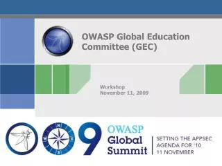 OWASP Global Education Committee (GEC)