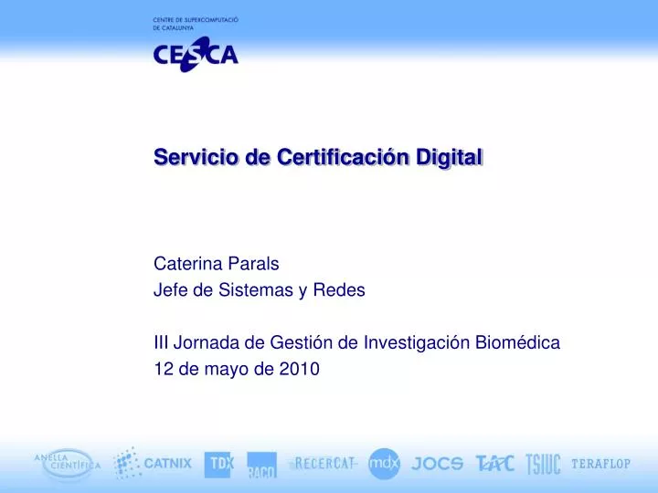 servicio de certificaci n digital