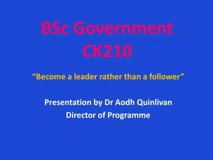 bsc government ck210