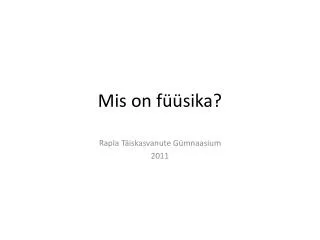 mis on f sika