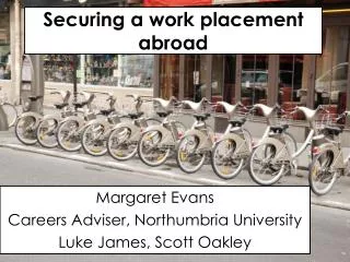 Securing a work placement abroad