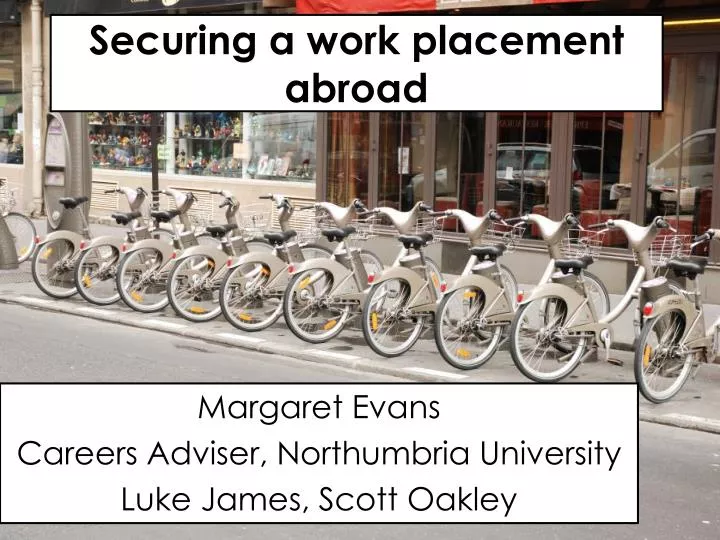 securing a work placement abroad