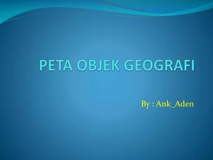 peta objek geografi