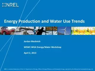 Energy Production and Water Use Trends