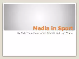 Media in Sport