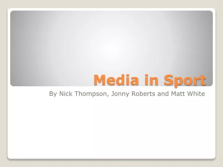 media in sport