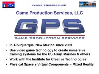 Game Production Services, LLC